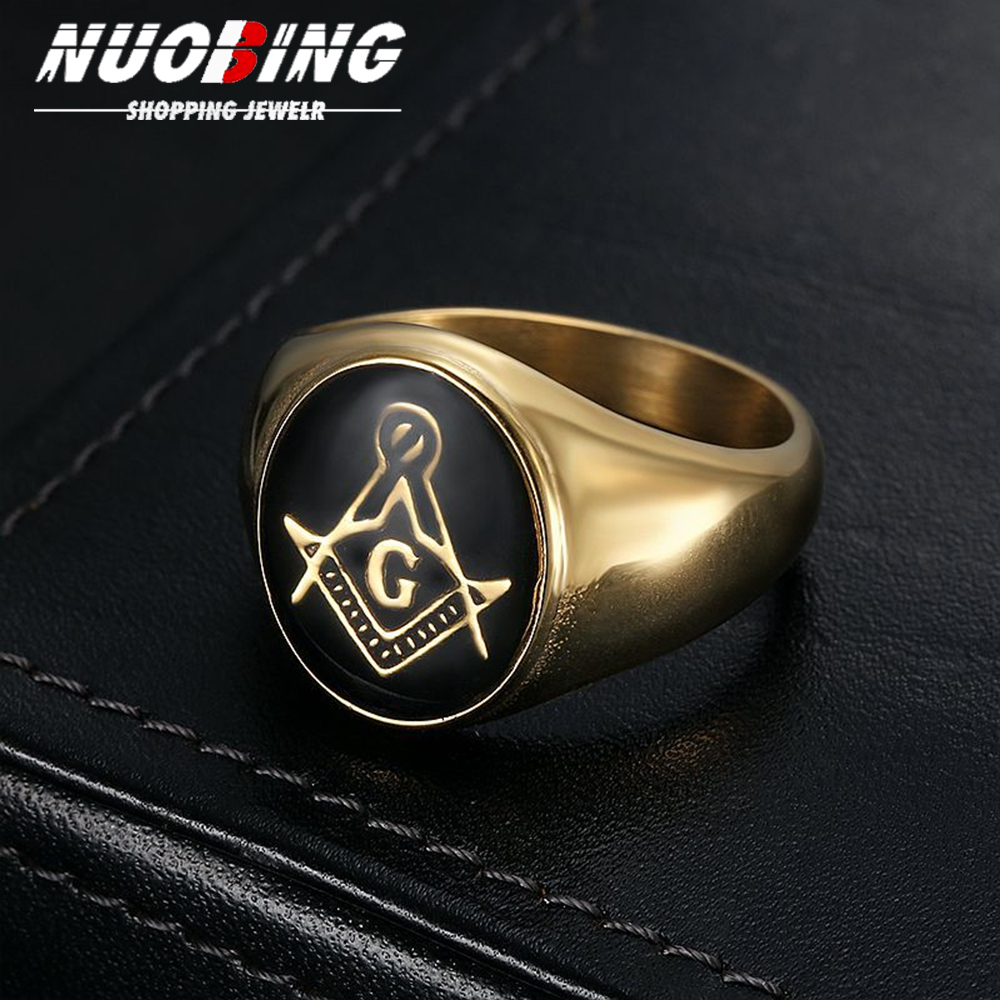Initial Ring Custom - 남성 빈티지 316L 스테인리스 스틸 원형