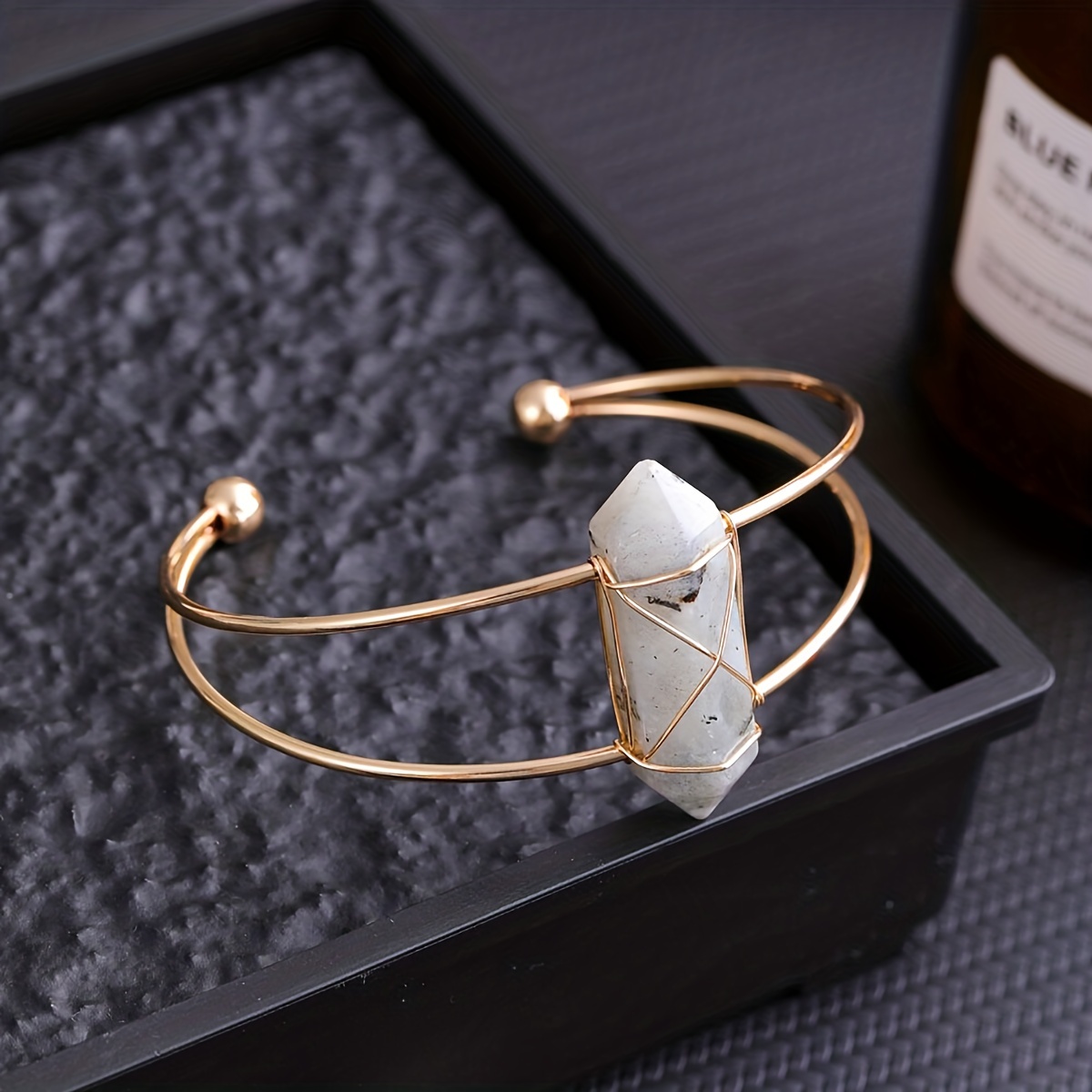 Coordinates Bracelet - YEEVAA 천연 크리스탈 원석 팔찌, 육각