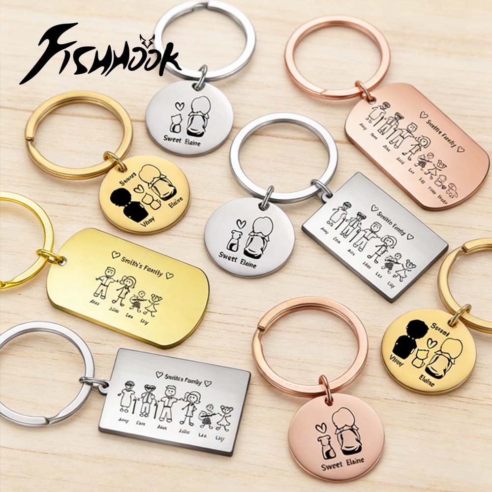 가족 맞춤형 키체인, 이름 각인 키링, 스테인리스 스틸 - Initial Ring Custom 리뷰 및 가격