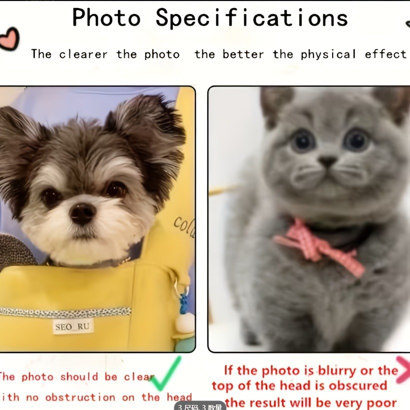 맞춤형 불규칙 모양 애완동물 아크릴 스탠디, 2D 평면 - Pet Portrait Custom 리뷰 및 가격