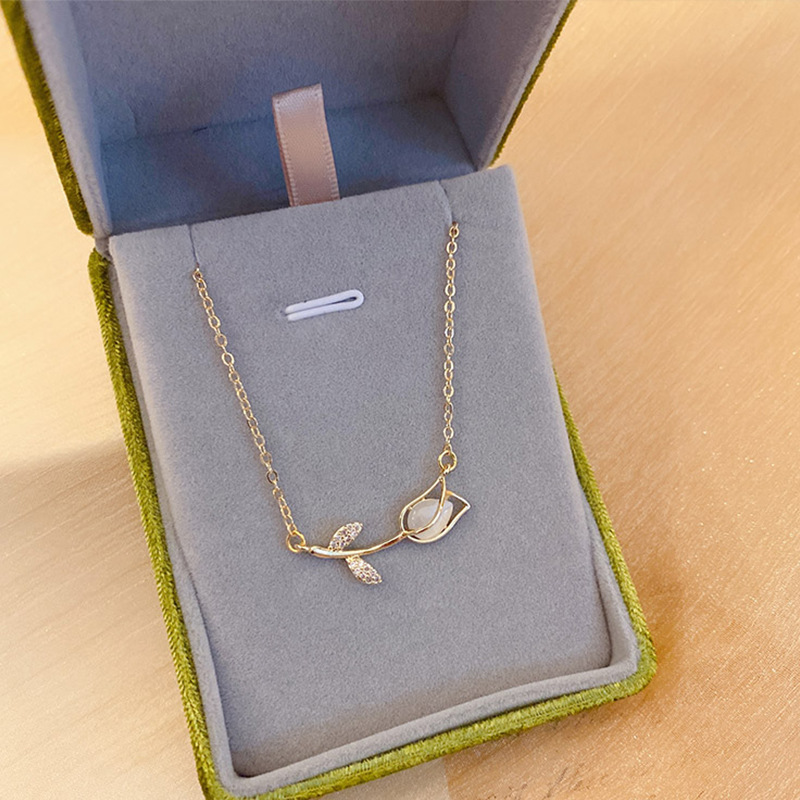 여성용 스테인리스 스틸 장미 튤립 크리스탈 목걸이, 귀 - Birth Flower Necklace 리뷰 및 가격